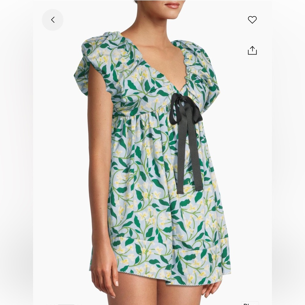 Agua by Agua Bendita Blue Floral Mini Dress - Picture 7 of 8